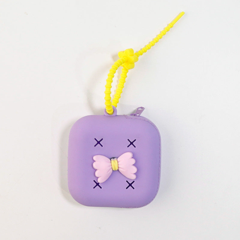 Wholesale Silicone Mini Cute Hole Portable DIY Portable Storage Coin Earphone Bag