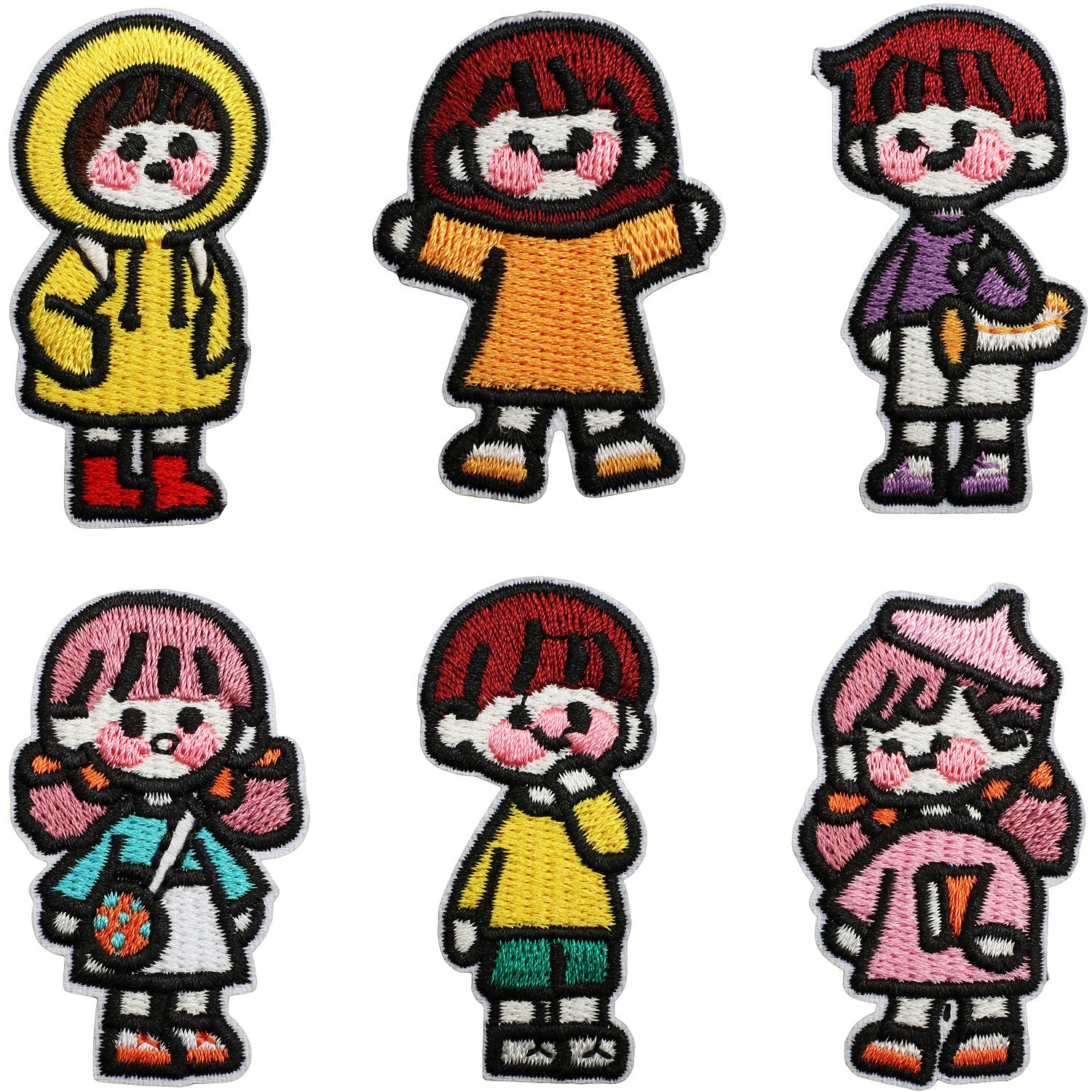 Wholesale Polyester Embroidered Patch Cute Girl Design DIY Clothing Accessory For Kids Boutique Gift