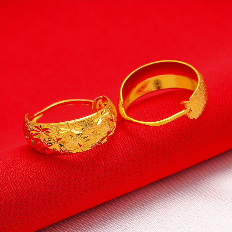 Wholesale star gold plated round ear buckle