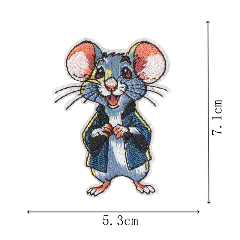 Wholesale Cute Cartoon Series Embroidered Patches Iron On Applique Badge For Clothing Towel DIY Decorative Fashion Accessory Gift Set Of 8