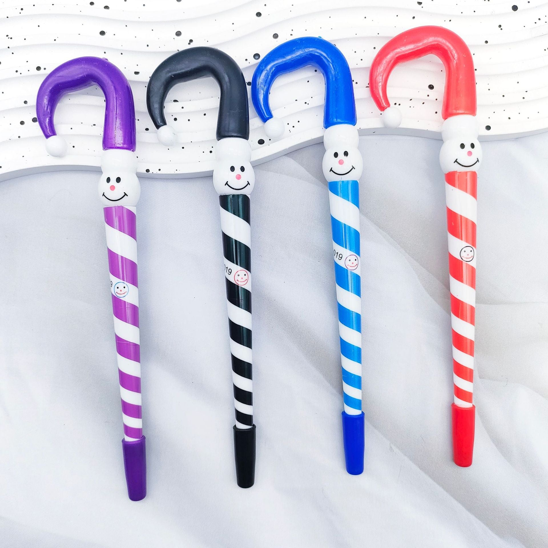 Wholesale 4pcs Christmas Gift Gift Pen Christmas Crutch Clown Snowman Ballpoint Pen