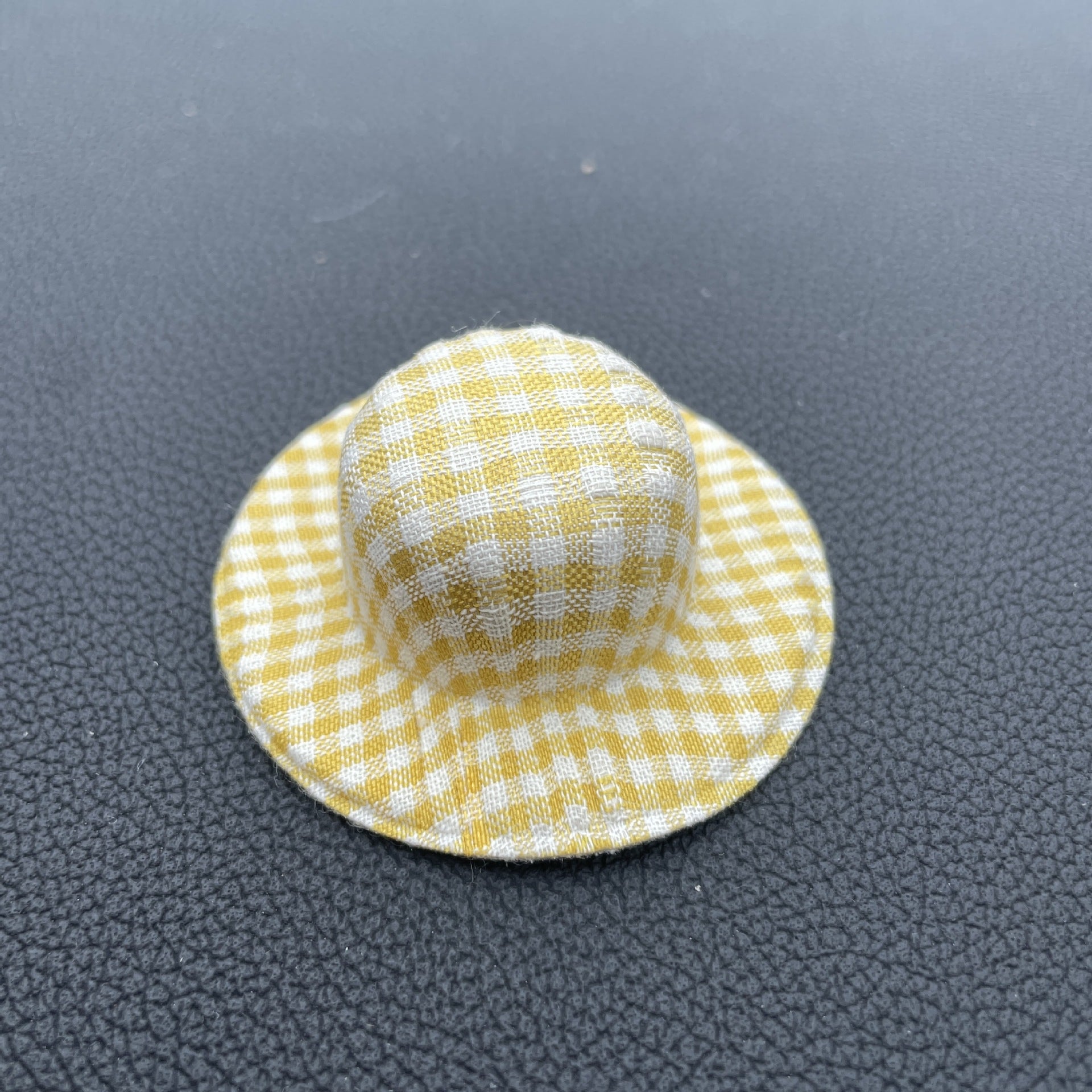 Wholesale Mini bow woven straw hat Doll Accessories