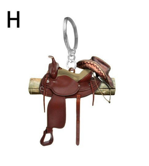 Wholesale Saddle Car Key Pendant Acrylic Keychain