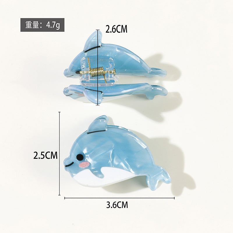 Wholesale Trendy Ocean Animal Hair Claw Clips Shark Whale Octopus Koi Design Large PVC Gripper Everyday Hair Accessory For Boutique Resale