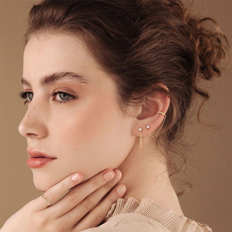 Wholesale Tassel Colored Stainless Steel Earrings