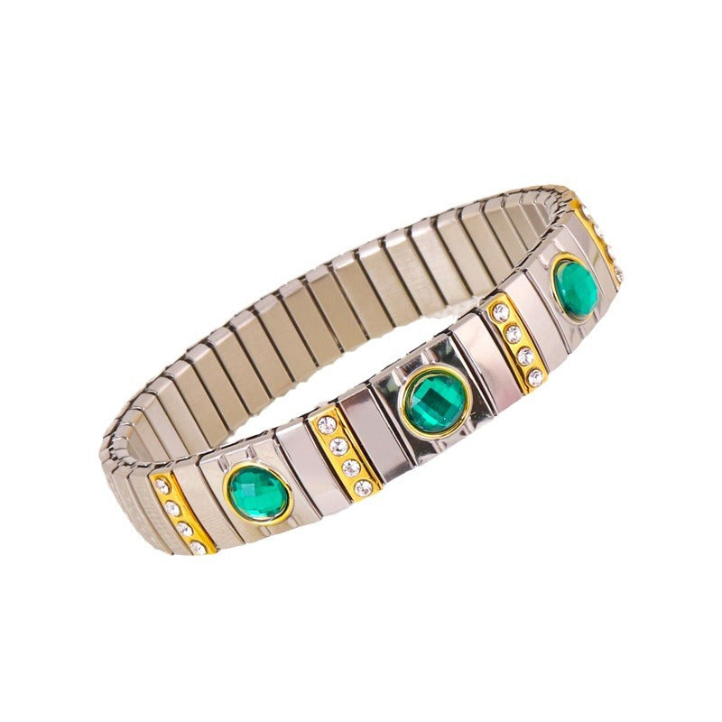 Wholesale Fashion Bohemian Elastic Titanium Steel Bracelet