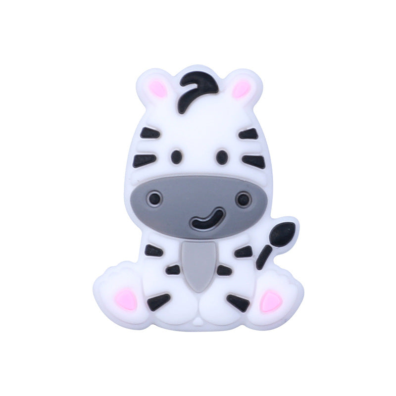 Wholesale Random 20pcs/pack Silicone animal teething 3D Focal Beads