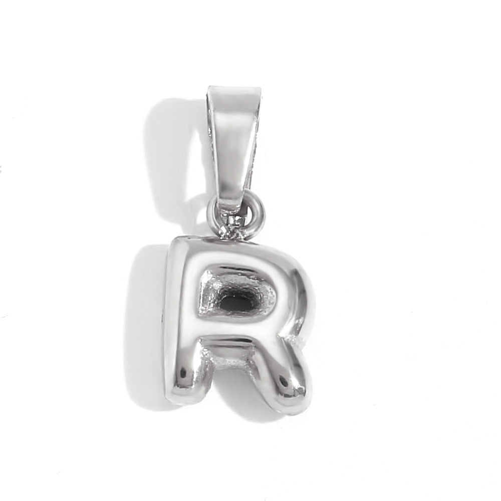 Wholesale Stainless Steel Gold Mini Bubble Letter Pendant