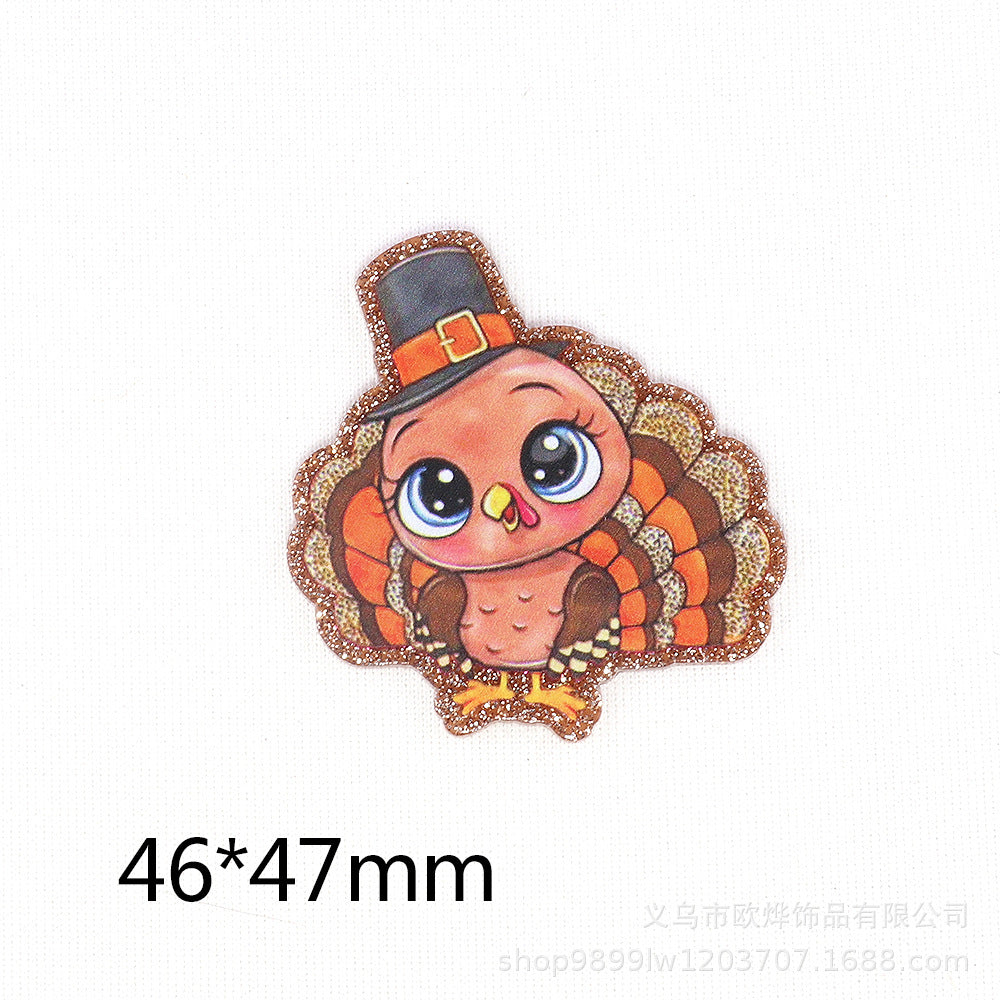 Wholesale 10PCS FlatBack Cartoon Dragon Calf Letter Ornaments Acrylic DIY Patch Accessories