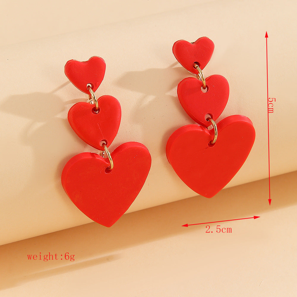 Wholesale Valentine' s Day Soft Ceramic Romantic Love Earrings