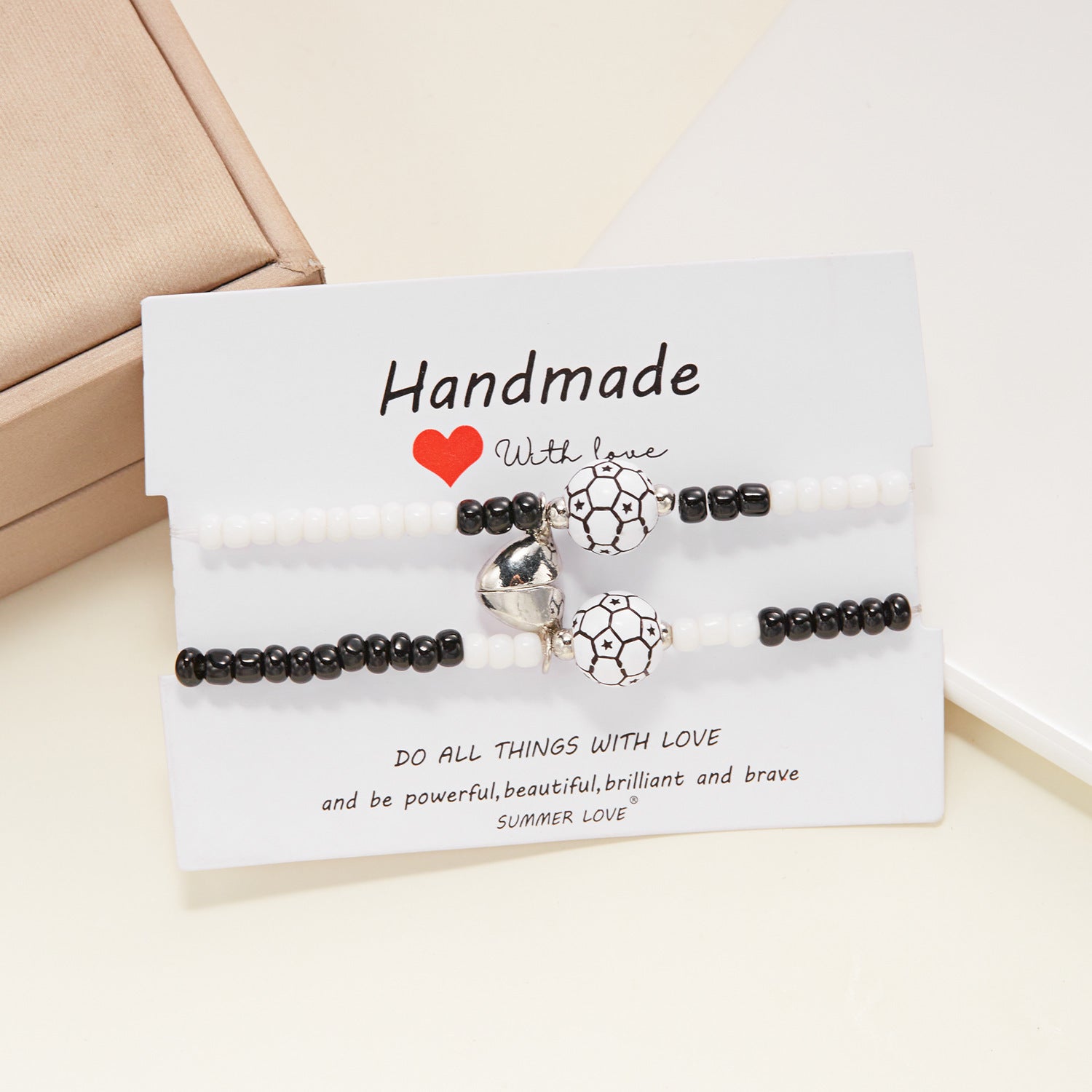 Wholesale Colorful Ball Valentine' s Day Adjustable Bracelet