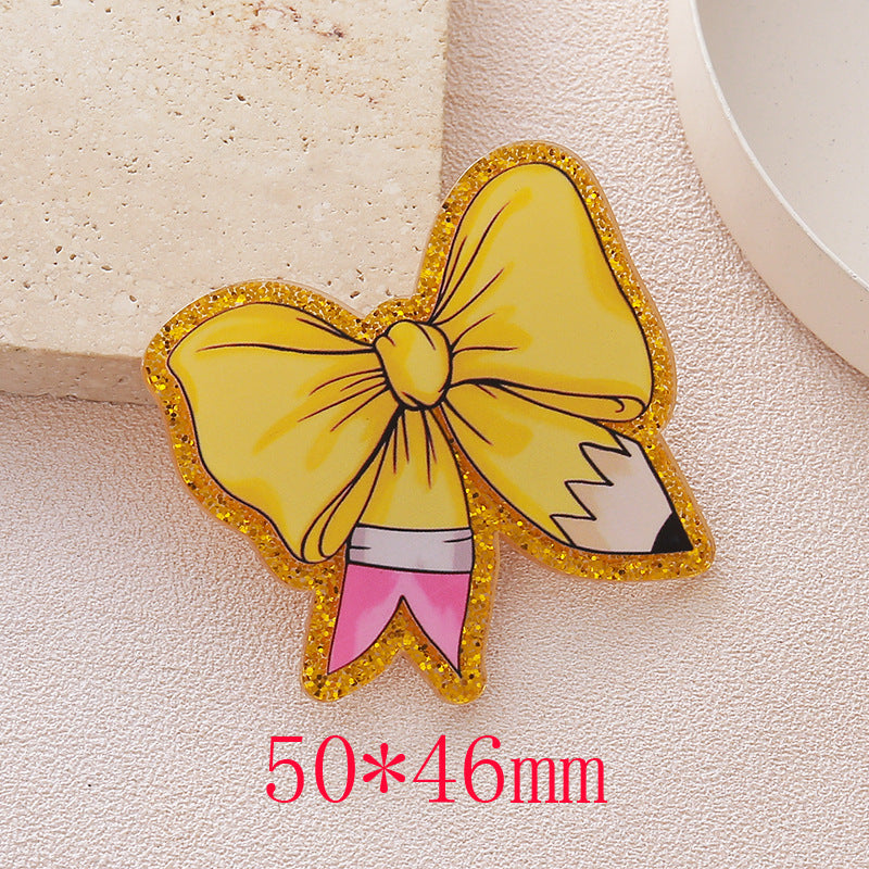 Wholesale 10pcs Cartoon Bow DIY Acrylic Flatback