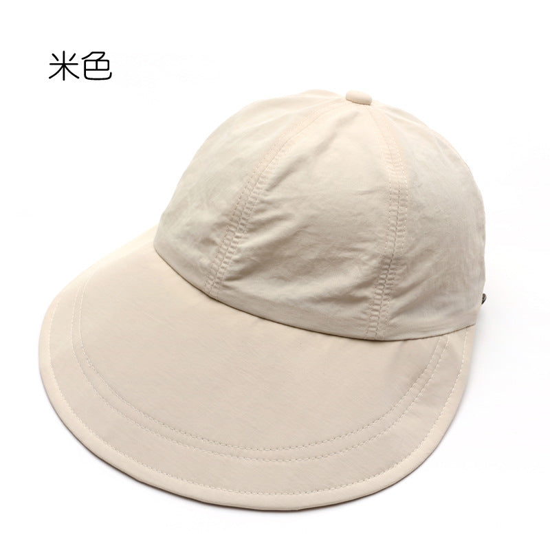 Wholesale Solid Color Light Panel Large Brim Foldable Outdoor Sun Hat
