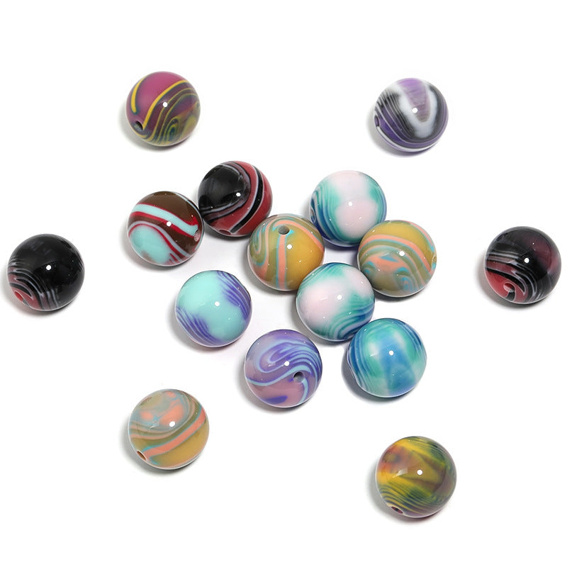 Wholesale 50pcs Two-color Flowing Cloud 16mm Acrylic Diy Loose Beads