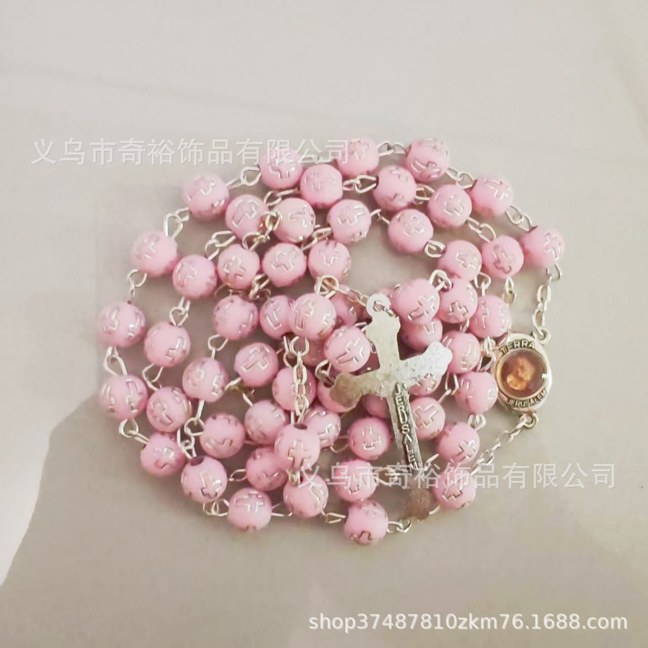 Wholesale 5pcs 8mm Gold Acrylic Cross Beads Cross Necklace