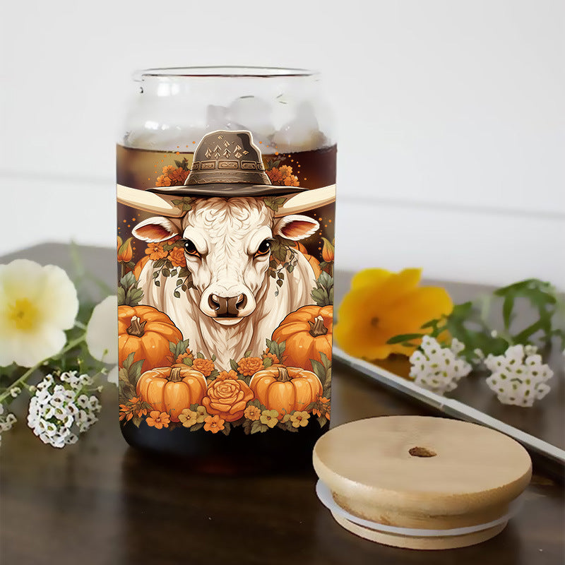 WholesaleWestern Wind Bullhead   16oz Cup UV DTF Wraps