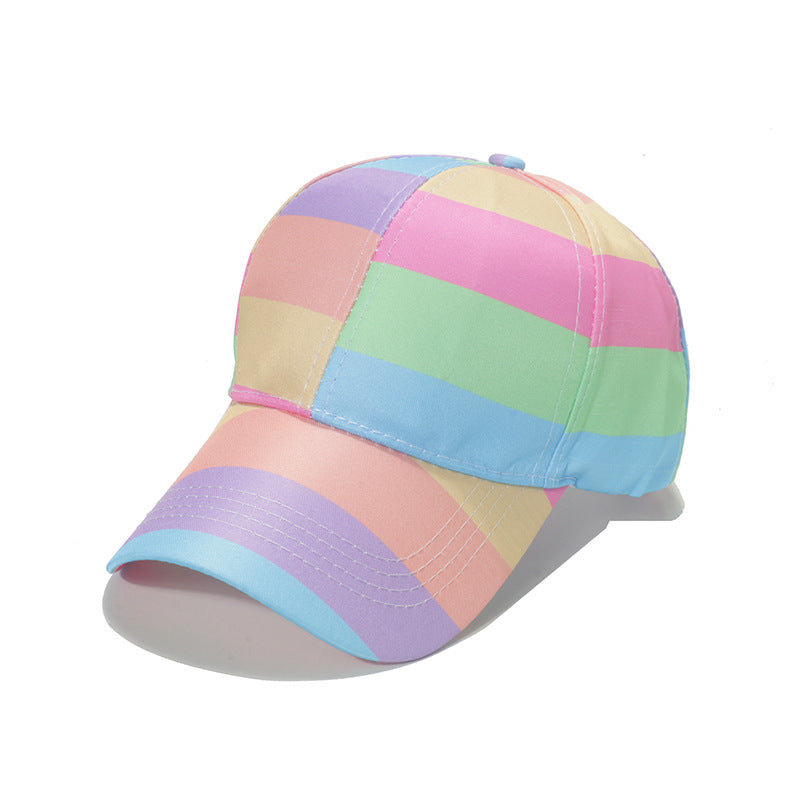 Wholesale Rainbow Stripe LGBT Polyester Baseball Cap