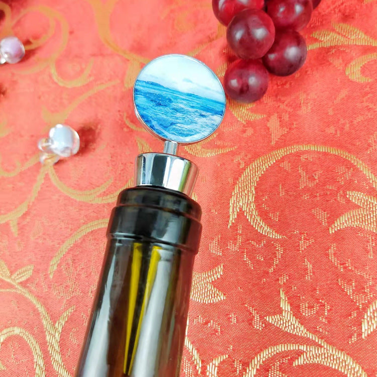 Wholesale Ocean Drip Gel Small Round Mirror Bottle Stopper Silicone Sealing Stopper Set Gift Box Packaging