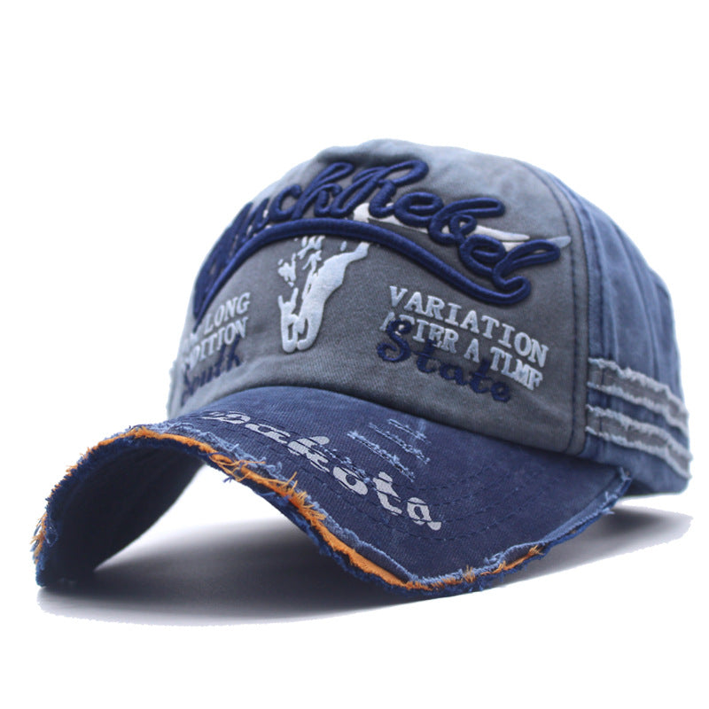 Wholesale Retro Korean Washed Denim, Vintage Spring and Autumn Casual Baseball Cap