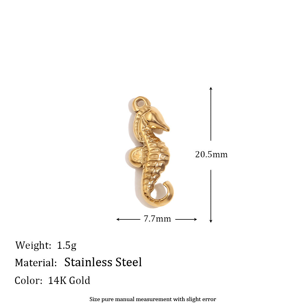 Wholesale Golden Ocean Flower Heart-Shaped Smiley Face Pendant