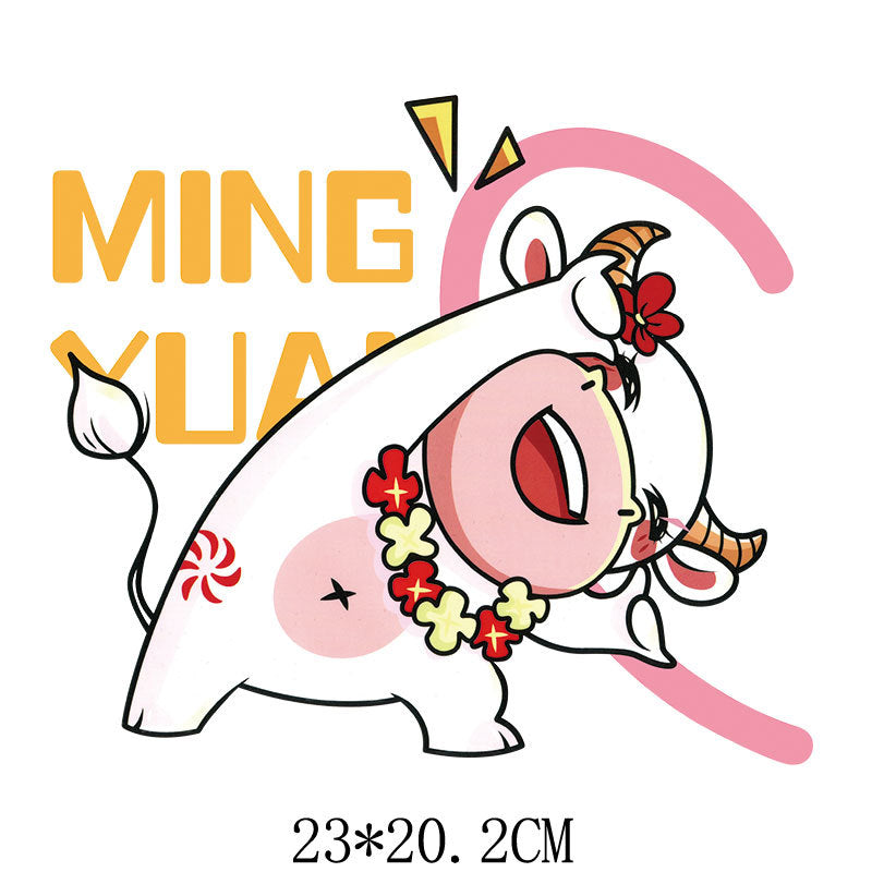 Wholesale  cartoon cow hot stamping stickers UV DTF Ready to Press Transfers Wraps