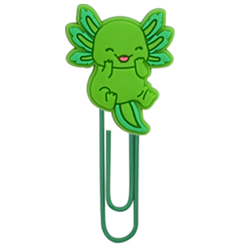 Wholesale Random 50pcs Cartoon Ocean Salamander Animal Paperclip Bookmark