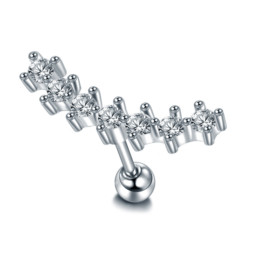 Wholesale Zircon Stainless Steel Ear Bone Nails