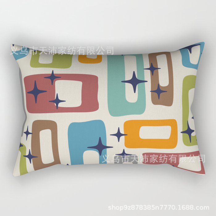 Wholesale Geometric Irregular Rectangular Short Plush Pillowcases