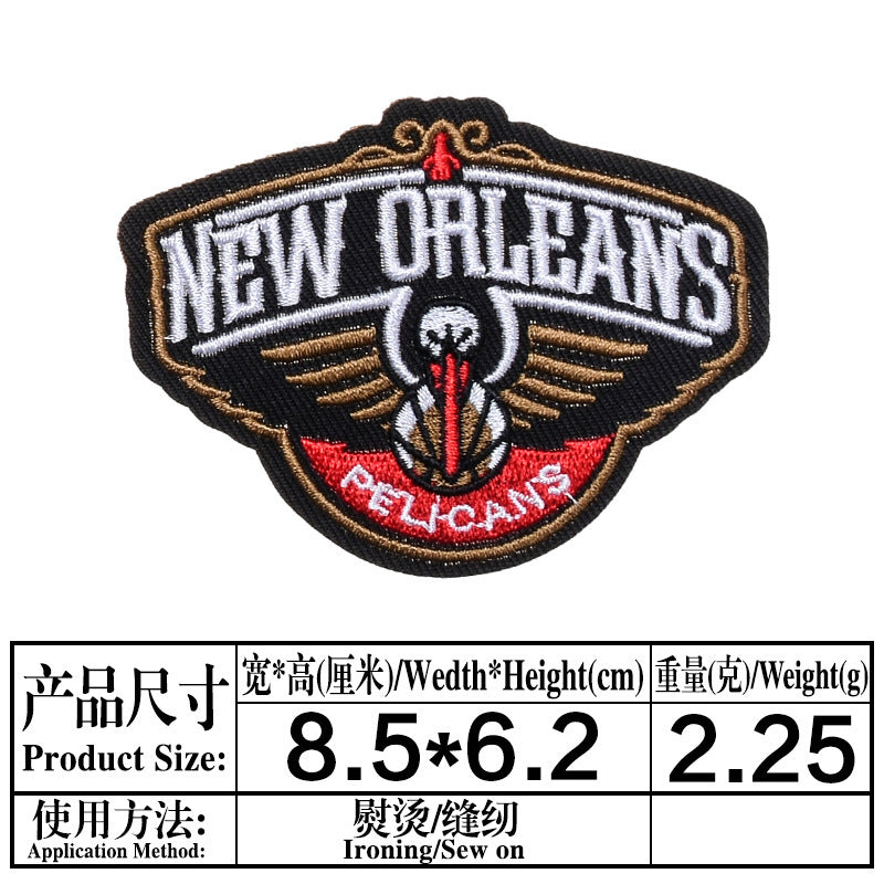 Wholesale Basketball Team Embroidered Patches 11 Piece Set Clothing Decorative Accent DIY Repair Accessory Gift For Boutique Resale