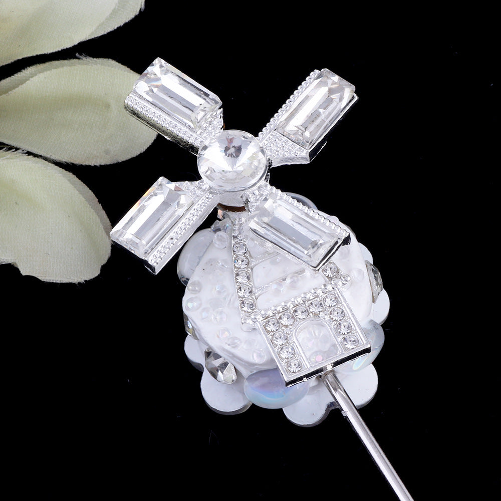Wholesale The Heavy Industrial Castle Windmill Design Is Full of Soft Clay Beads with Drilled Pens