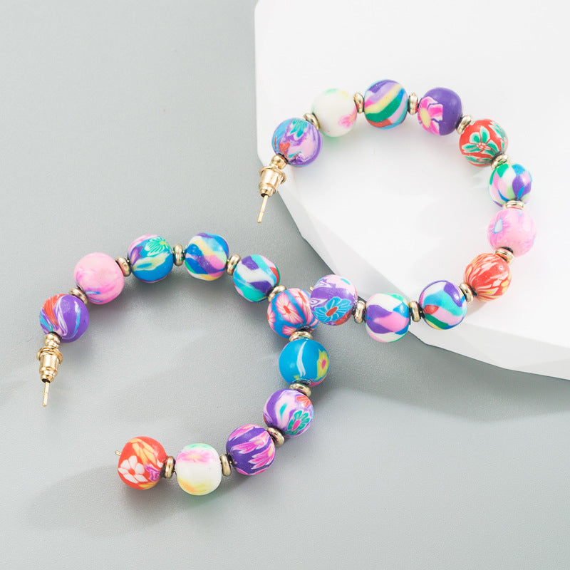 Wholesale Geometric Spherical Alloy Earrings