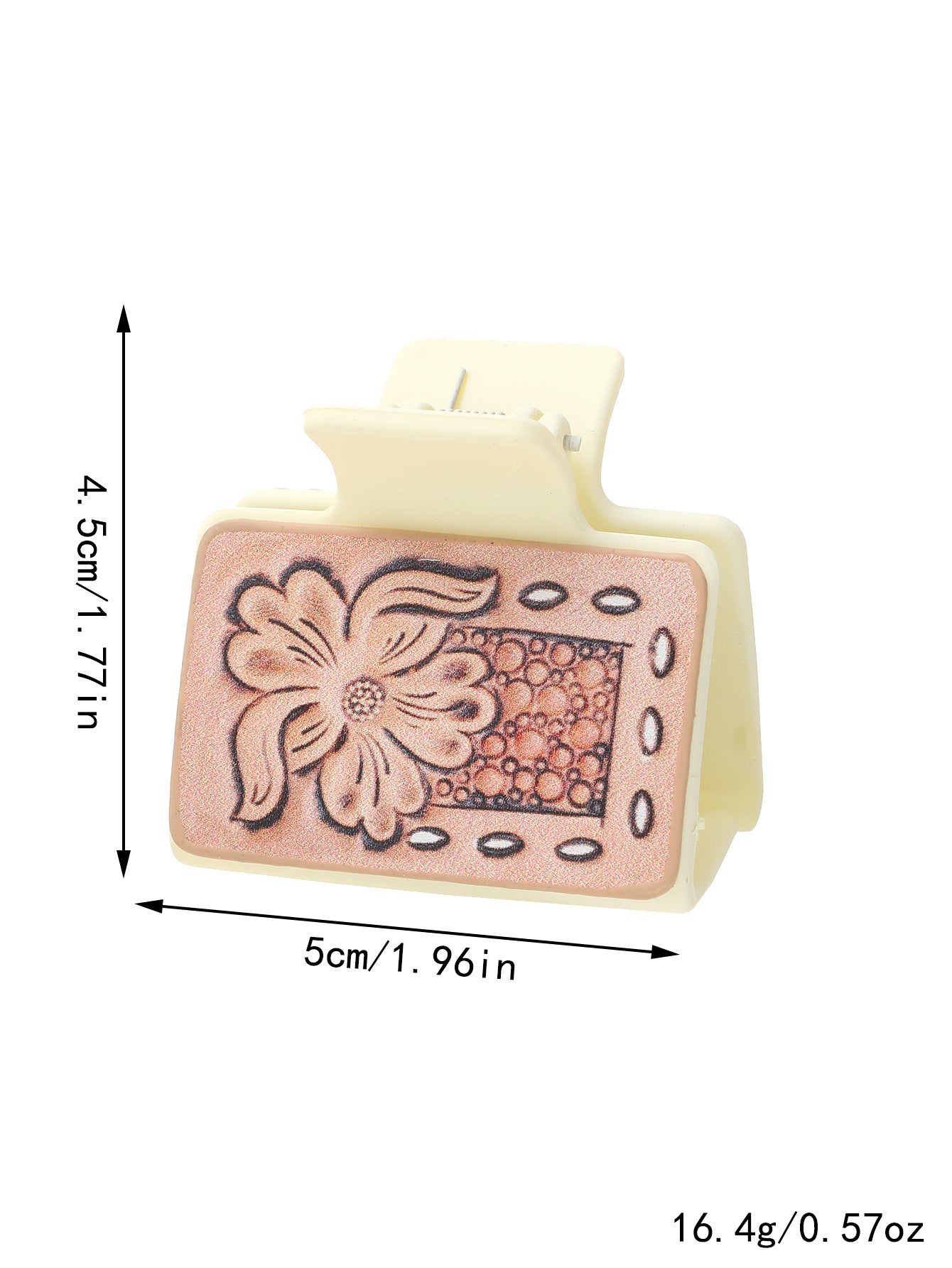 Western-style leather hairpin shark clip