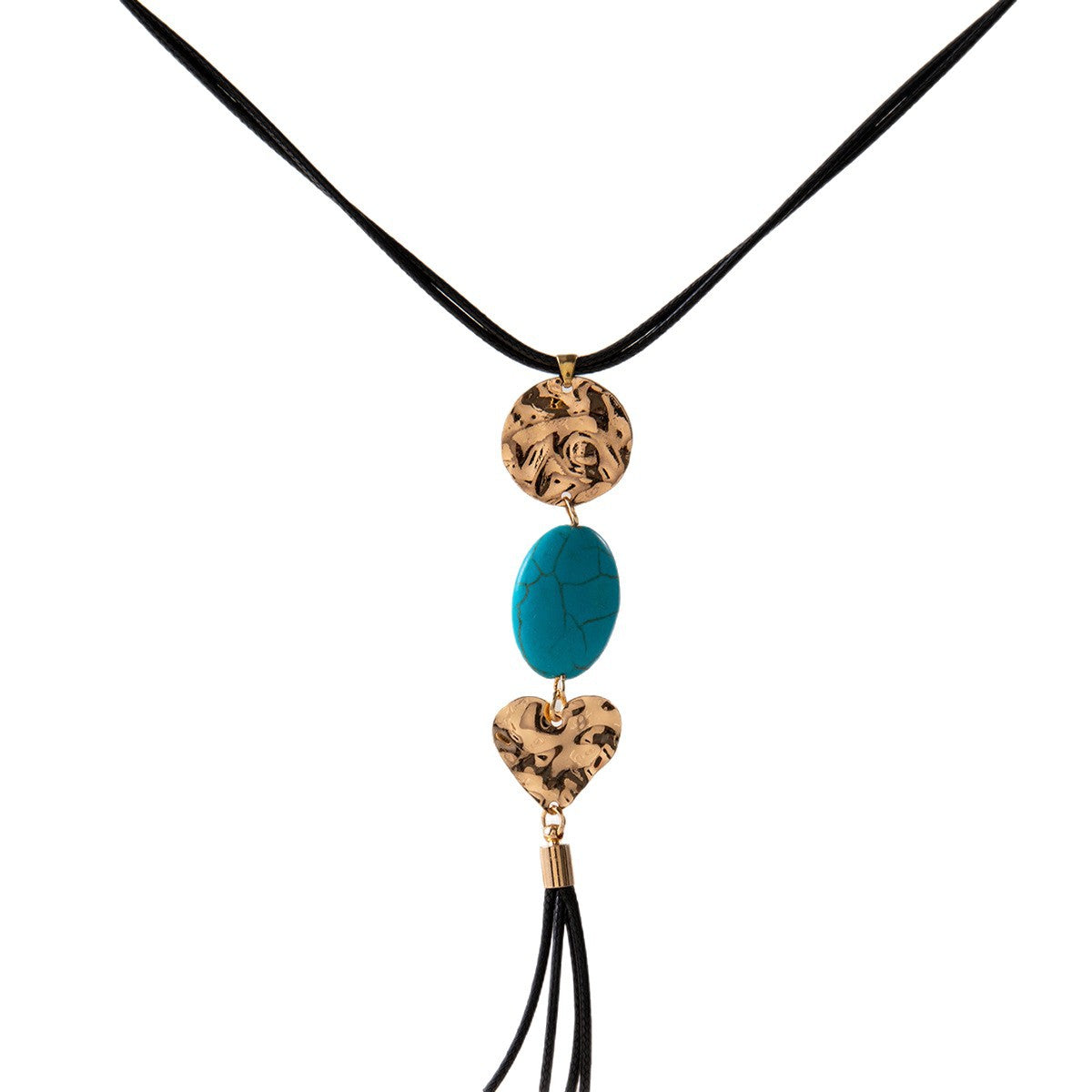 Wholesale Vintage Turquoise Pendant Sweater Chain Long Tassel Necklace