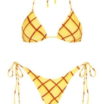 Wholesale Retro Plaid Swimsuit