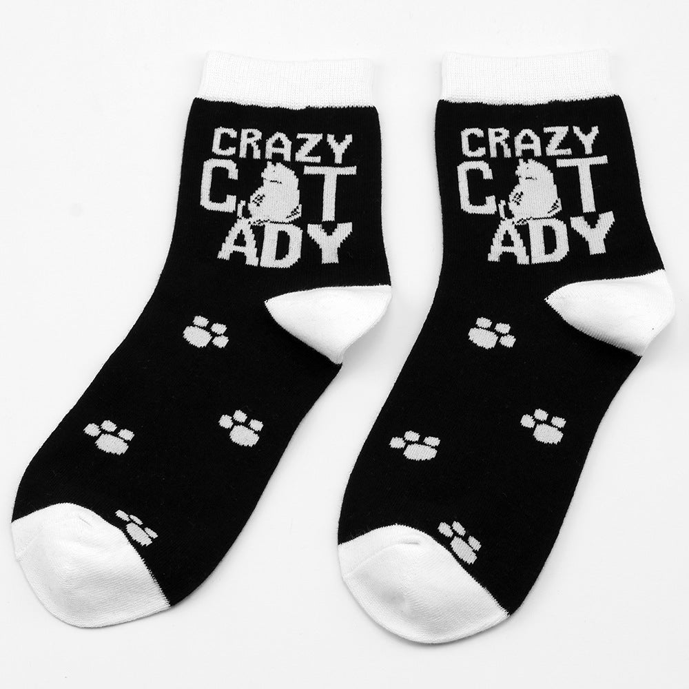 Wholesale Cat Footprint Cotton Socks