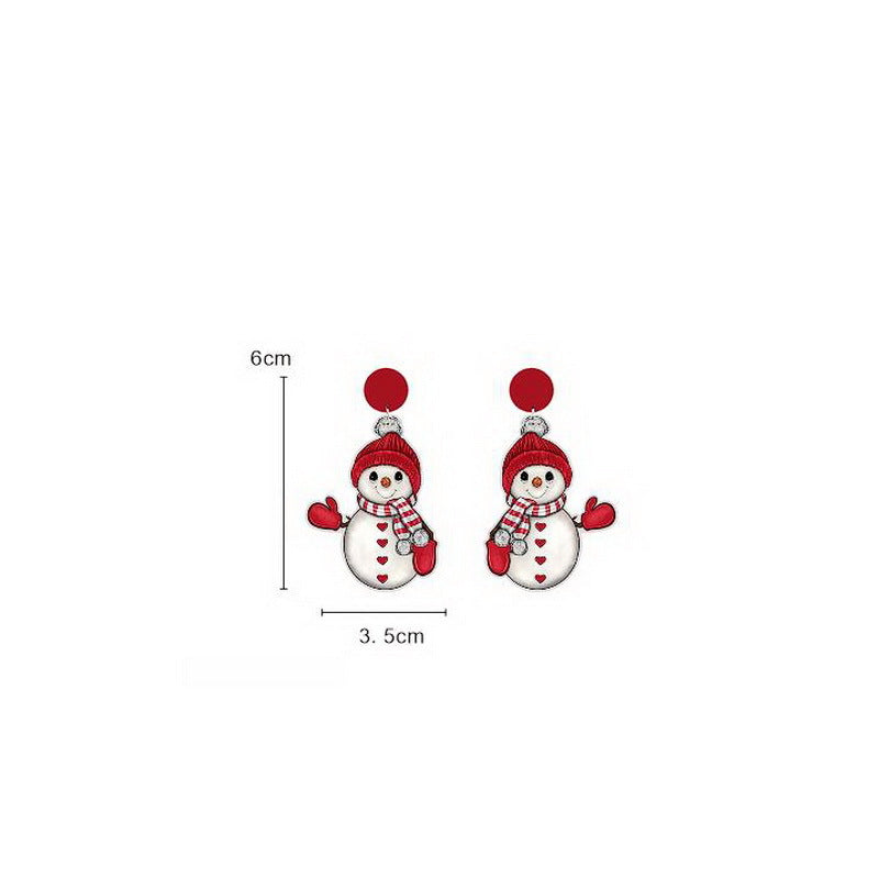 Wholesale Pink  Wooden Drop Earrings Trendy Cartoon Design Fashion Accessory For Party Gift