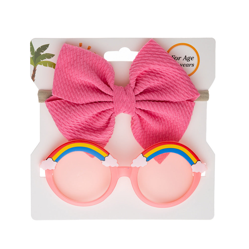 Wholesale Kids Sunglasses Fabric Headband Set