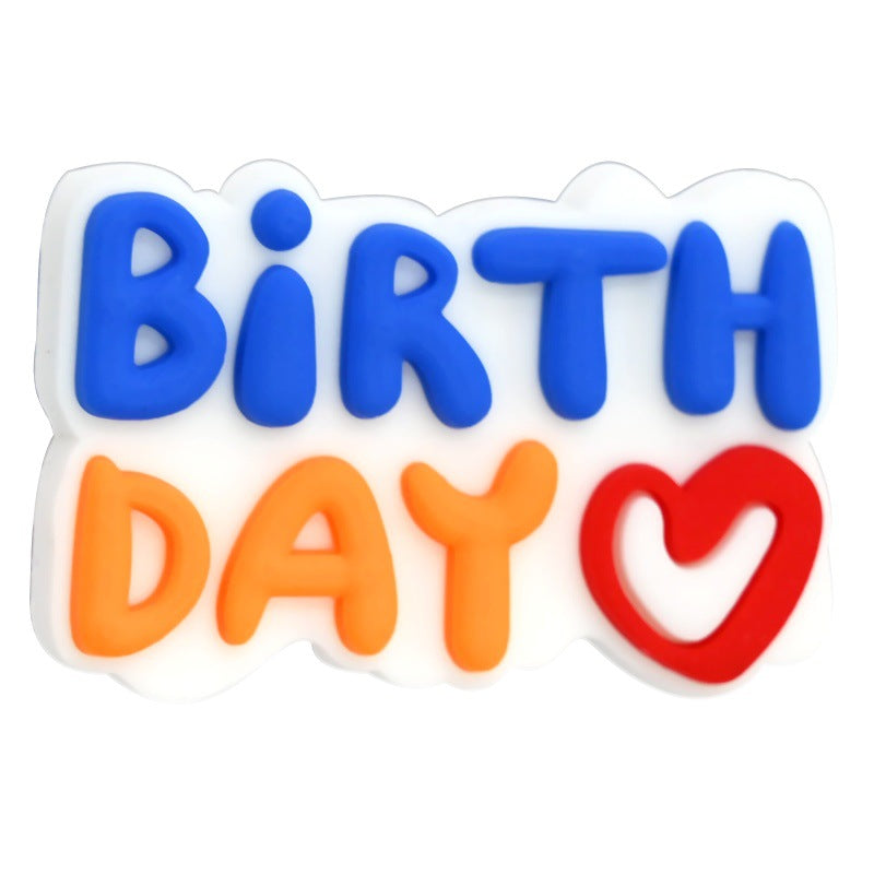 Wholesale  Random 100pcs/pack  Phrases series pen accessories decorations cartoon beads