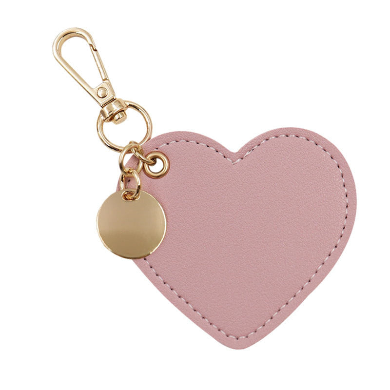 Wholesale Small fresh leather heart-shaped keychain