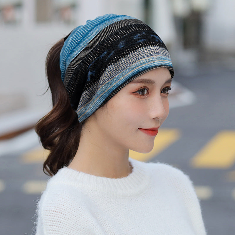 Wholesale Autumn and Winter Cold-proof and Warm Multifunctional Knitted Scarf Pullover Imitation Cashmere Hat