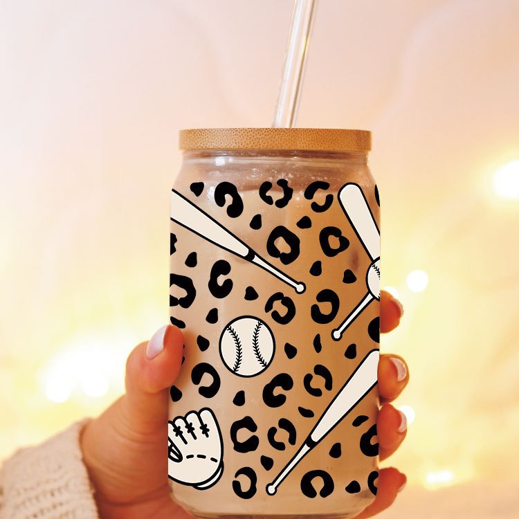 Wholesale Cartoon Cute Soccer Baseball Series 16oz Cup UV DTF Wraps