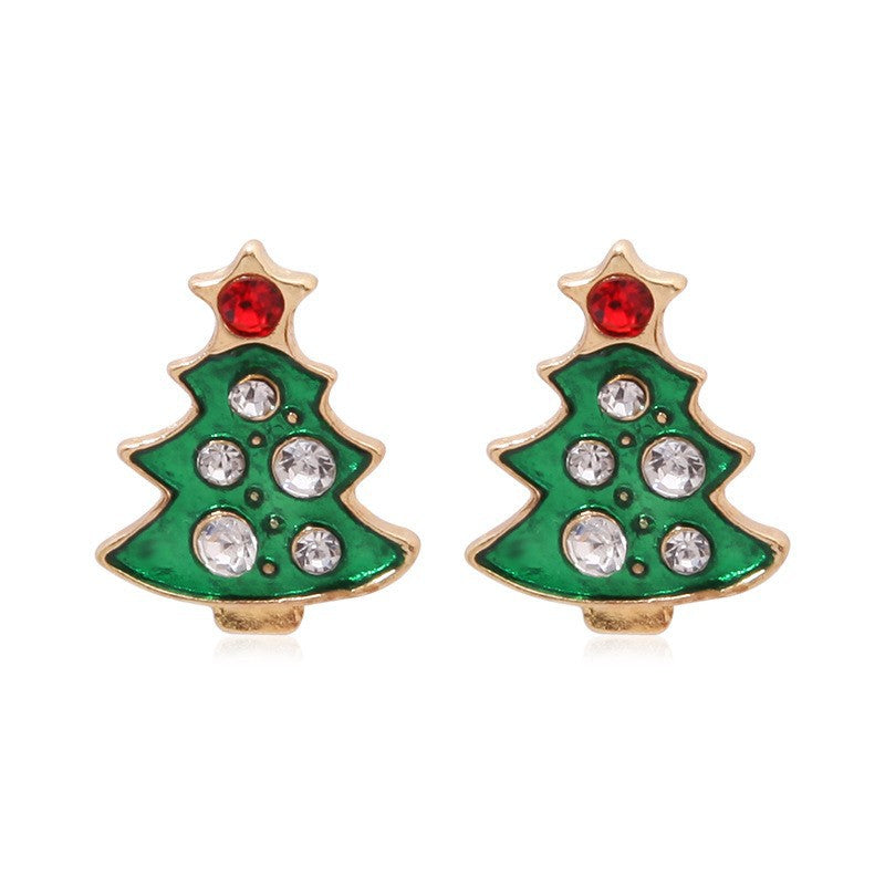 Wholesale Christmas snowflake candy bell reindeer earrings