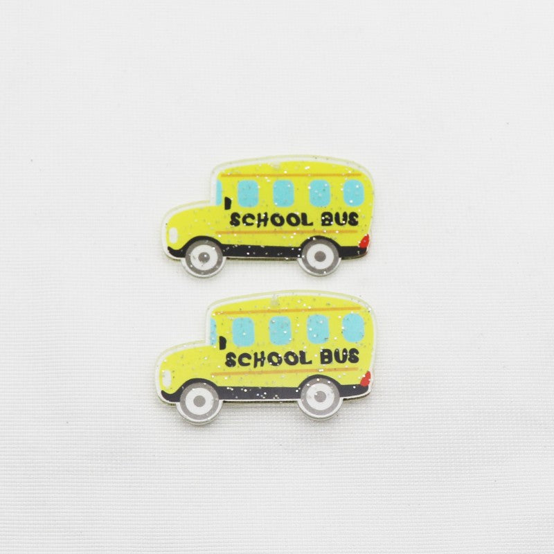 Wholesale 10pcs Back To School Theme Glitter Accessories FlatBack