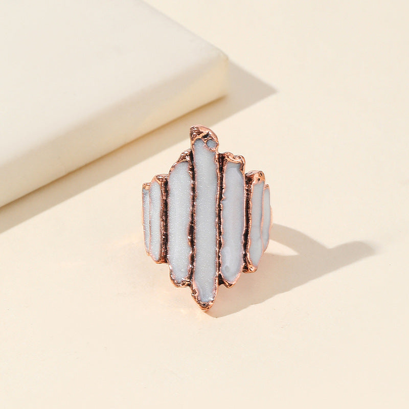 Wholesale Gold White Zircon Memorial Party Classic Ring