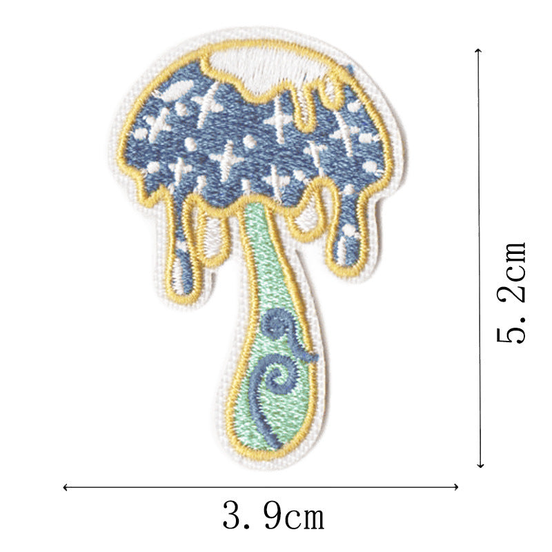 Wholesale Mushroom Embroidery Patches Set Of 14 Iron On DIY Decorative Accent For Clothing Resale