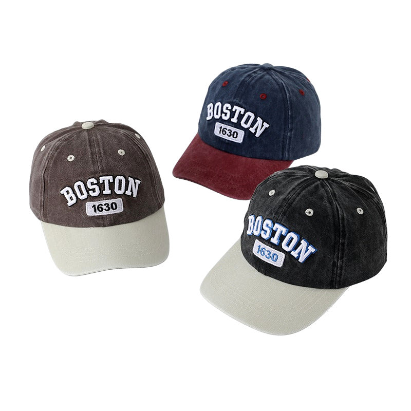 Wholesale Children's washed embroidered baseball cap