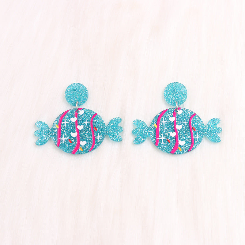 Wholesale Valentine's Day Leather Jacket Acrylic Earrings