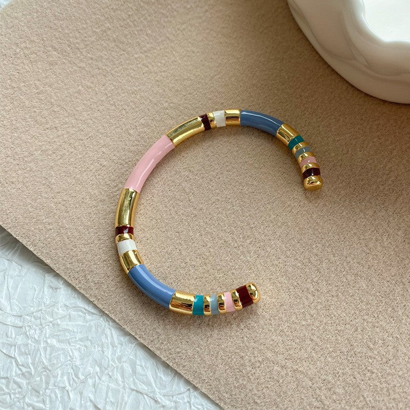 Wholesale black white and gold Layered Bracelet Set