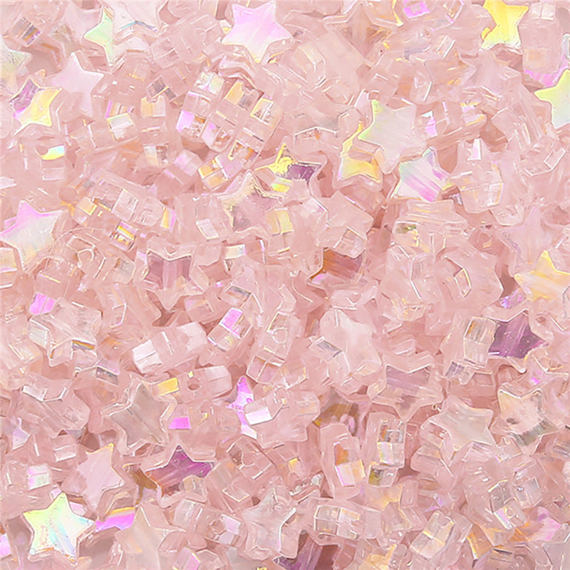 Cuentas acrílicas de estrella de cinco puntos al por mayor de 100 piezas