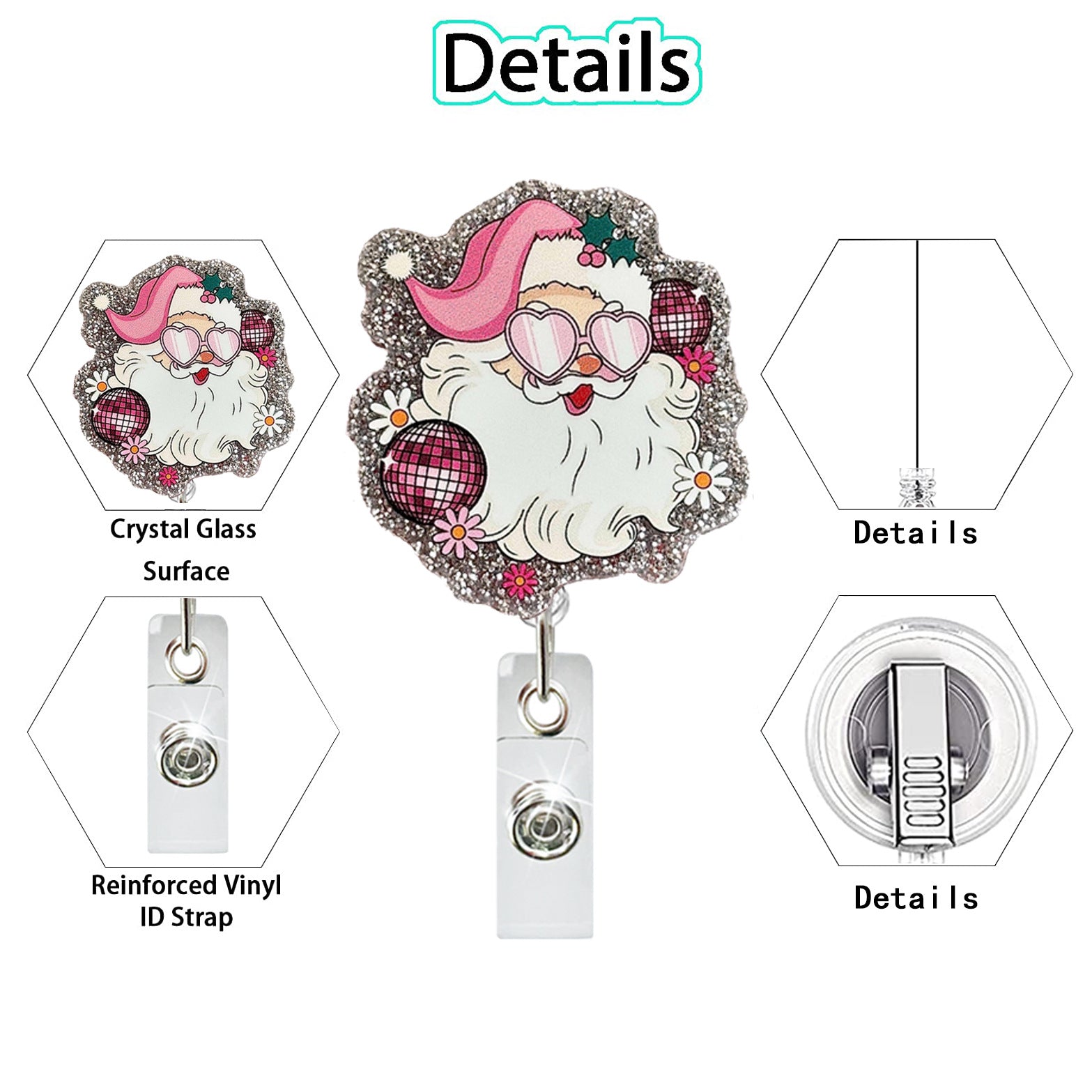 Wholesale Christmas acrylic glitter retractable pull-out